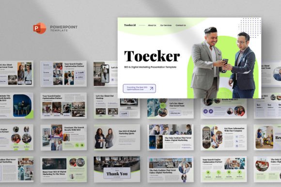 Preview of SEO & Digital Marketing Powerpoint marketing presentation template