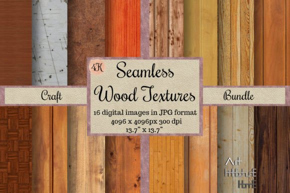 Seamless Craft Planks, Wood Textures 4K