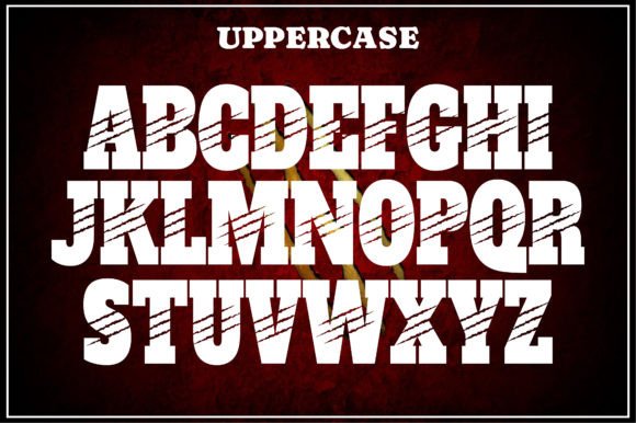 Claw Marks Font PNG with transparent background - Preview 1