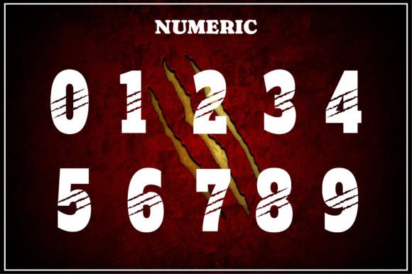 Claw Marks Font PNG with transparent background - Preview 3