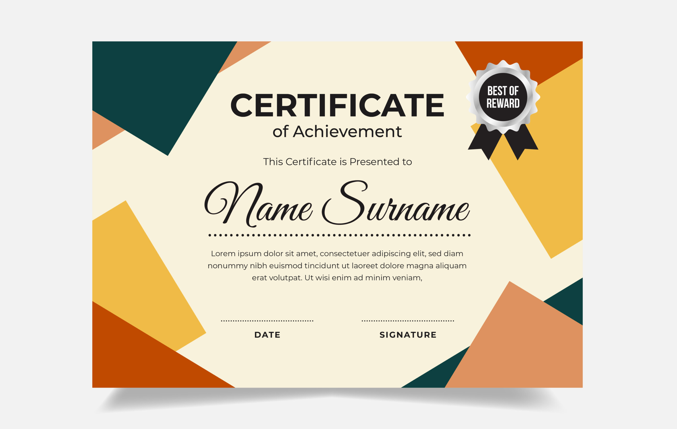 Creative Modern Certificate Template Graphic by panencreative ...