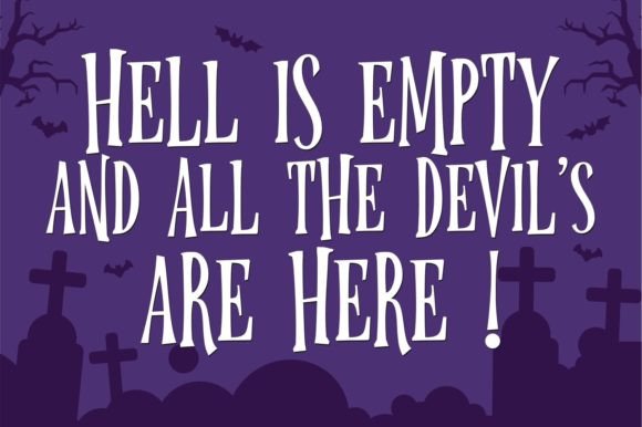 Creepy Sunday Font PNG with transparent background - Preview 3