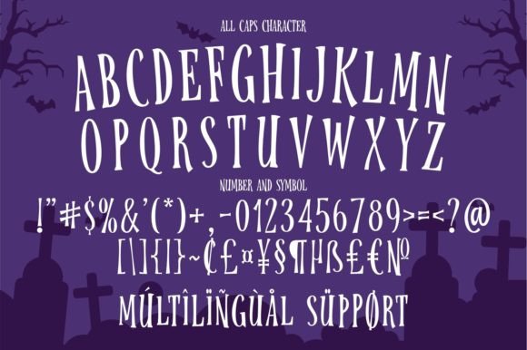 Creepy Sunday Font PNG with transparent background - Preview 5
