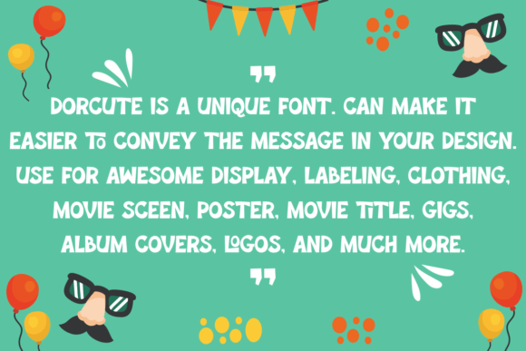 Dorcute Font - Preview 1