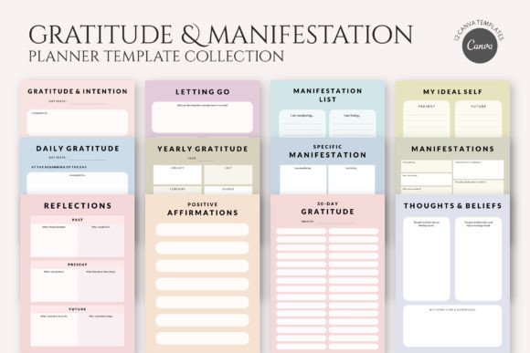 Gratitude & Manifestation CANVA Template