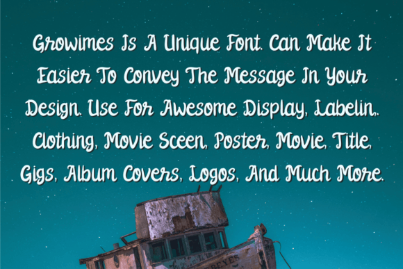 Growimes Font PNG with transparent background - Preview 1