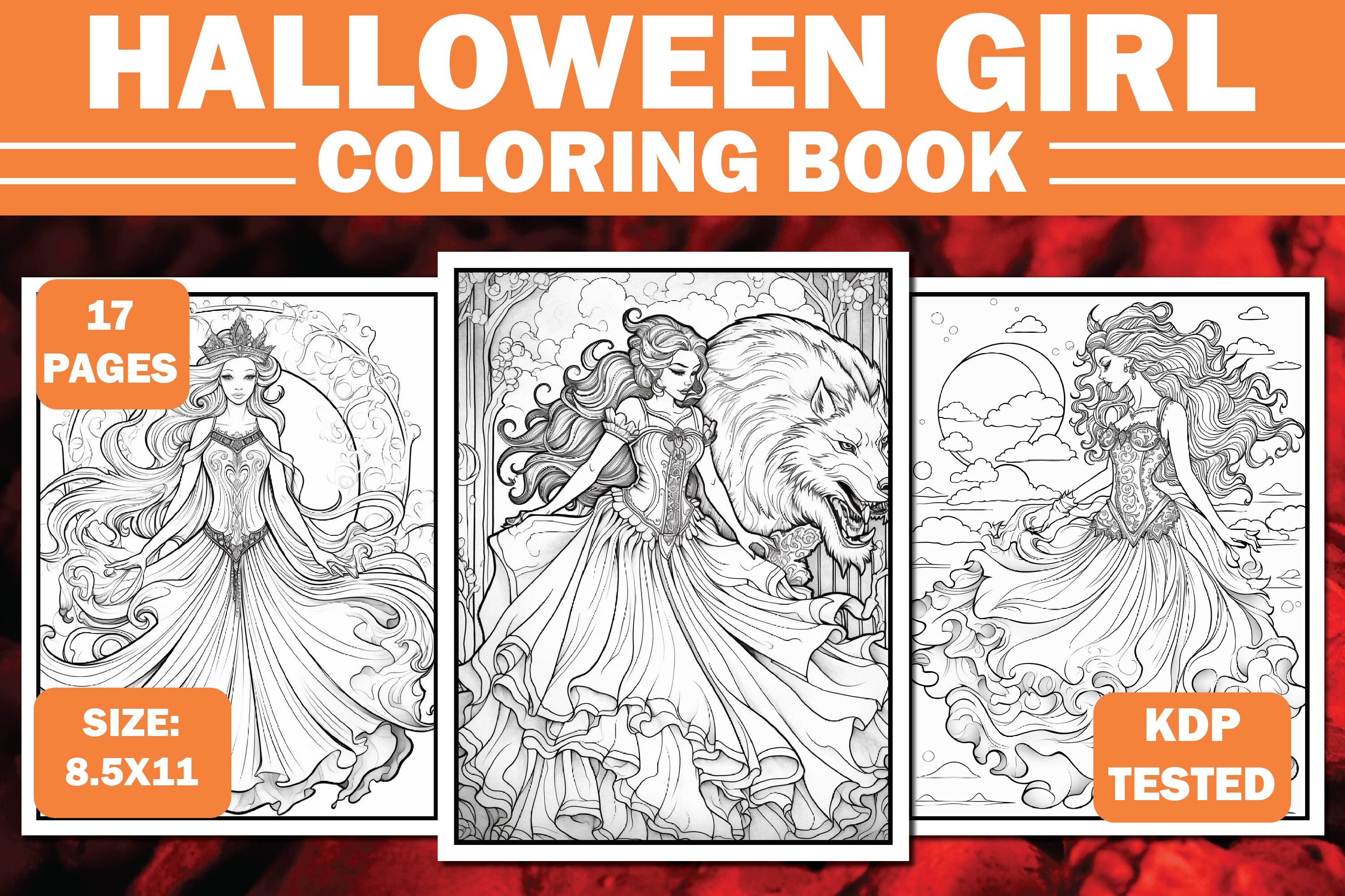 Halloween Coloring Book KDP Graphic by Design Empire · Creative Fabrica