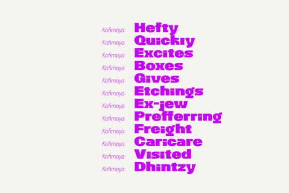 Kofimoya Font PNG with transparent background - Preview 3