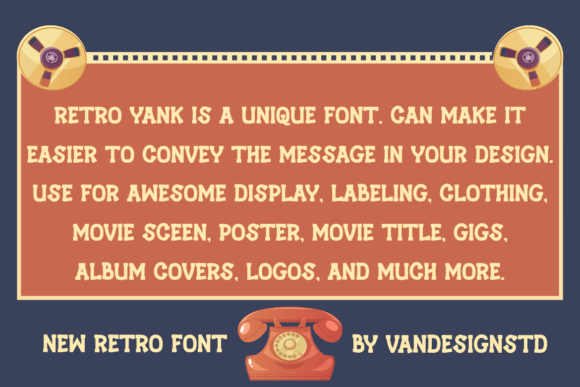 Retro Yank Font PNG with transparent background - Preview 1