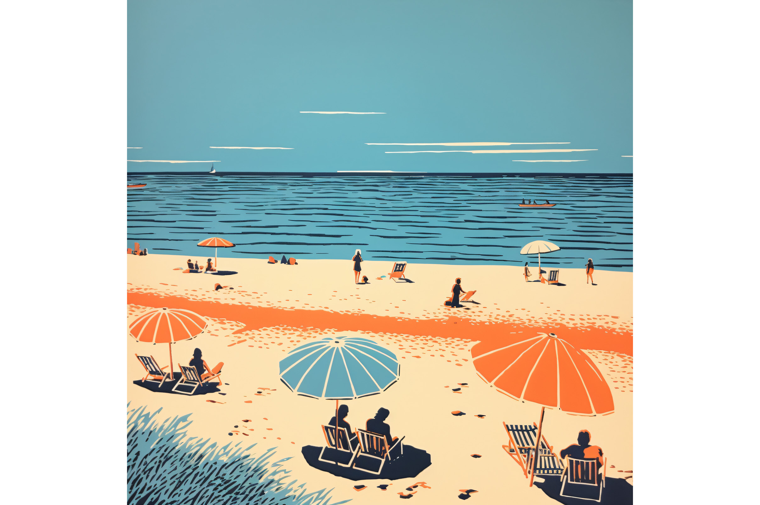 Vintage Beach Summer Graphic by Qaso · Creative Fabrica