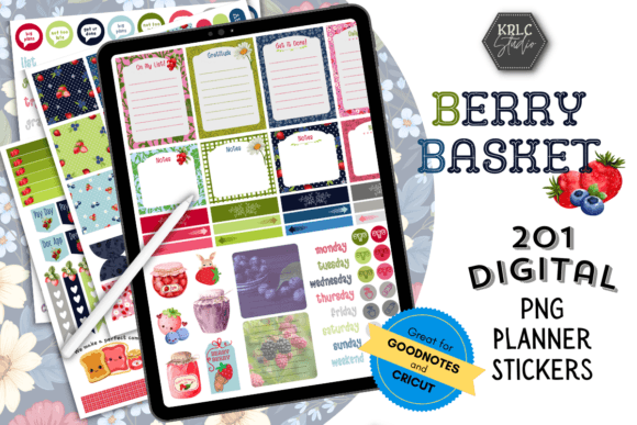 Berry Basket DIGITAL Planner Stickers
