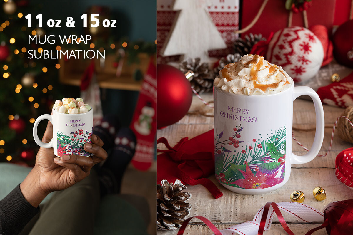 Christmas Mug Wrap Sublimation Design Graphic by DoFloro · Creative Fabrica
