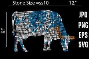 Cow Rhinestone Template Graphic by MRUMU · Creative Fabrica