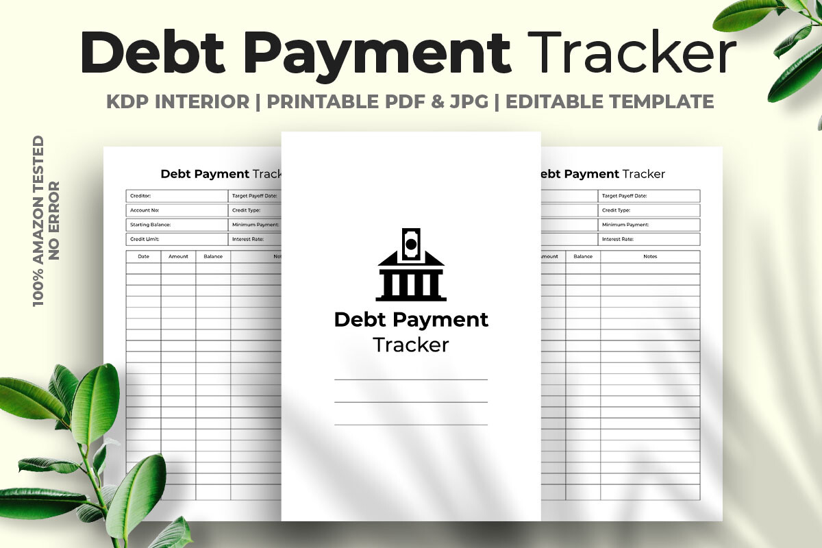 Debt Payment Tracker Kdp Interior Graphic by M9 Design · Creative Fabrica
