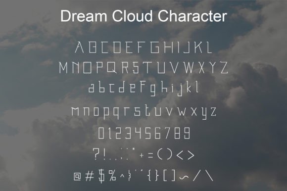 Dream Cloud Font PNG with transparent background - Preview 5