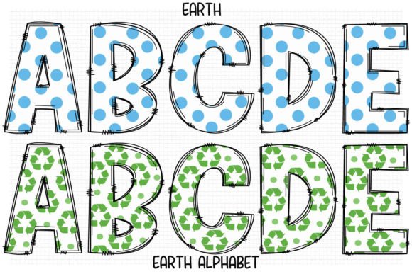 Earth Alphabet Font - Preview 1