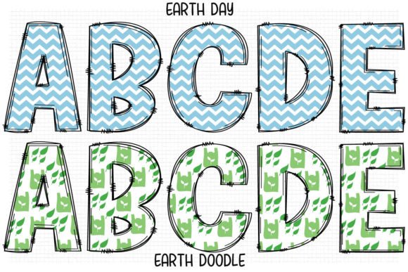 Earth Alphabet Font - Preview 2