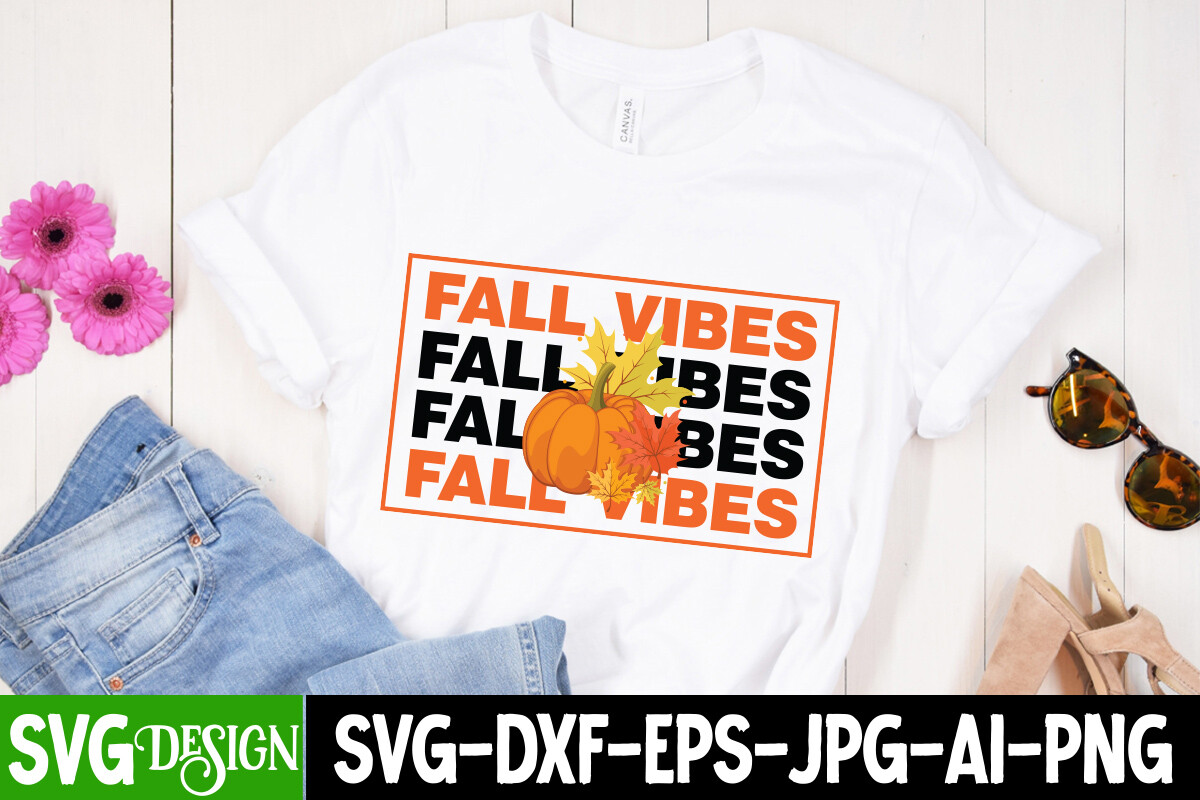 Fall Vibes SVG Cut File Graphic by ranacreative51 · Creative Fabrica