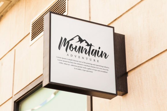 Mountanious Font PNG with transparent background - Preview 1