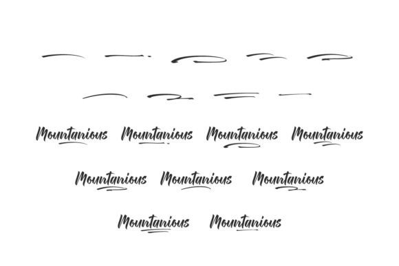 Mountanious Font PNG with transparent background - Preview 5