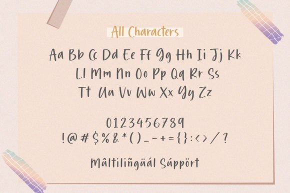 Rainbow Umbrella Font PNG with transparent background - Preview 5