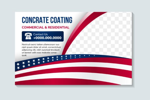 Concrate Coating Horizontal Banner Grafica Modelli di Stampa Di noory.shopper