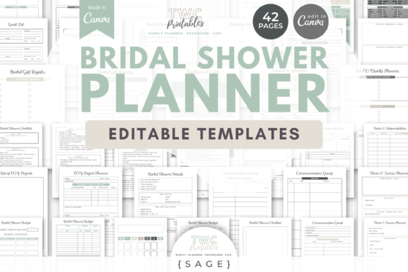 Bridal Shower Planner Canva Templates 6