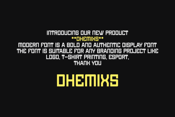 Dhemixs Font - Preview 3