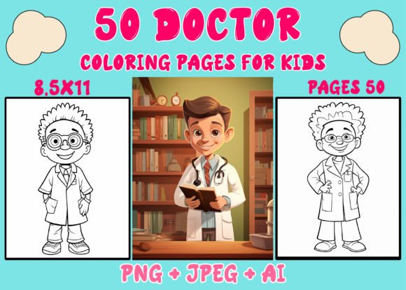 Doctor Coloring Pages for Kids - KDP