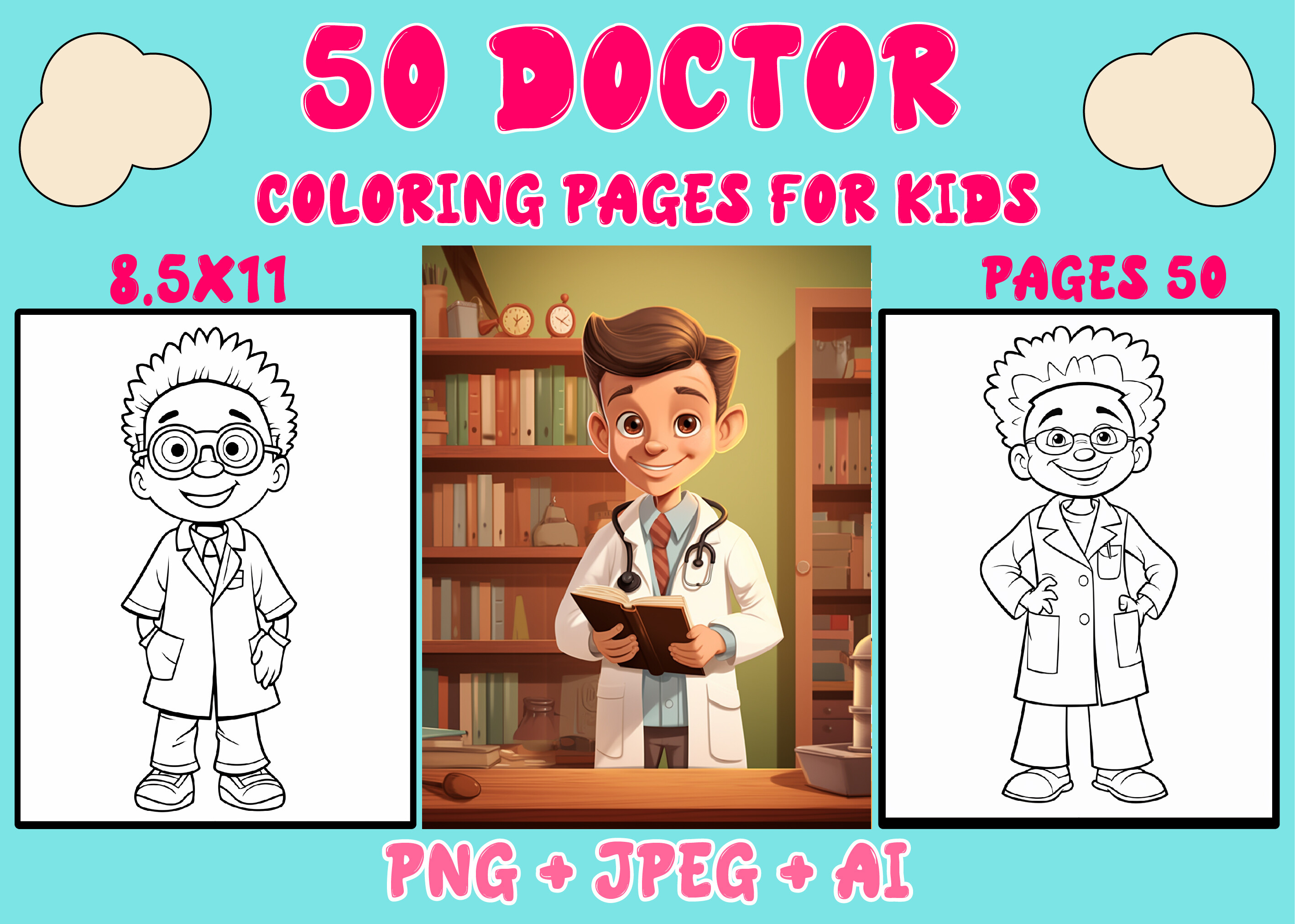Doctor Coloring Pages for Kids - KDP