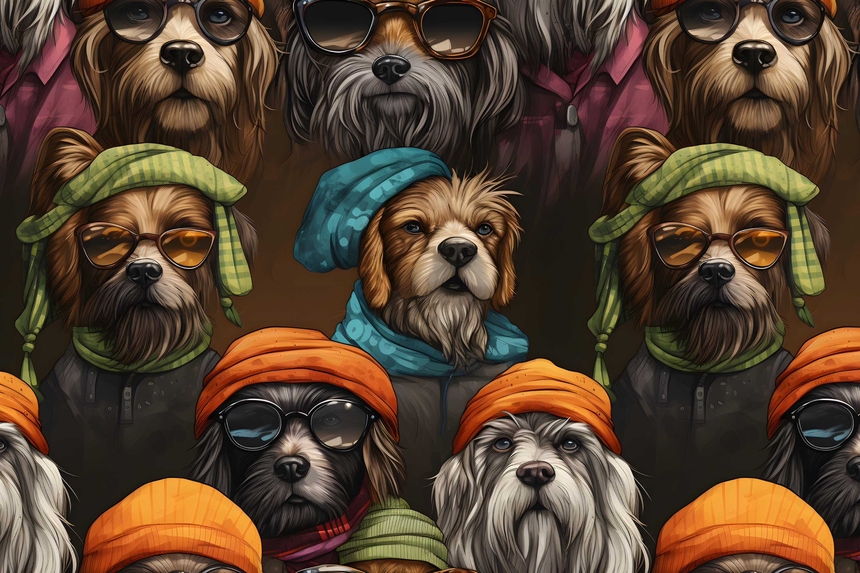 Dog Seamless Patterns Graphic by Nic Means Business · Creative Fabrica