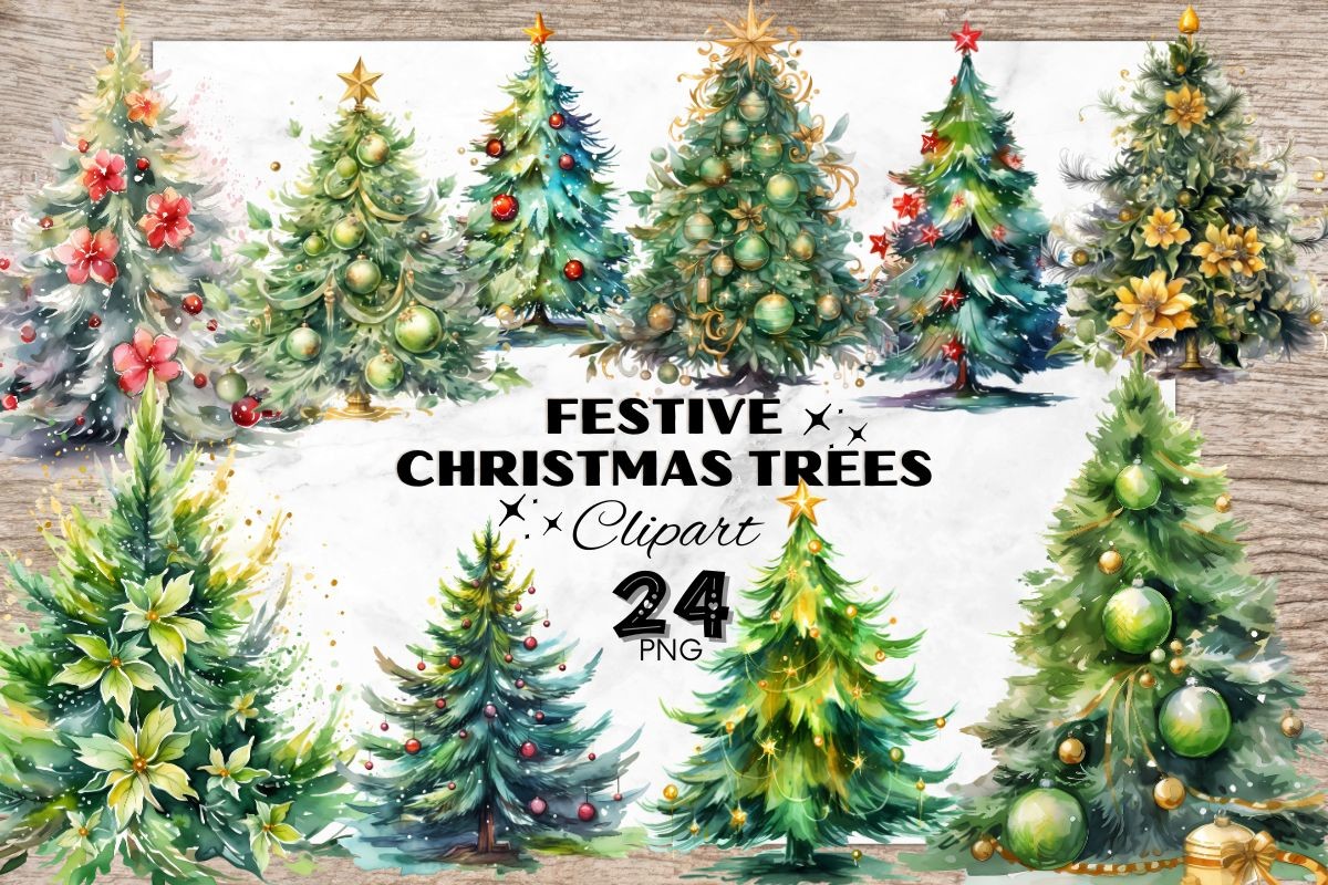 Festive Christmas Trees - photo 1