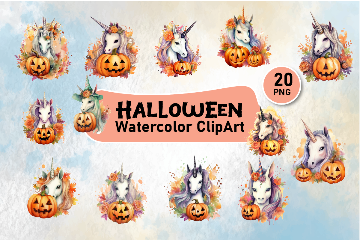 HALLOWEEN WATERCOLOR CLIPART SET Graphic by MT EXCLUSIVE · Creative Fabrica