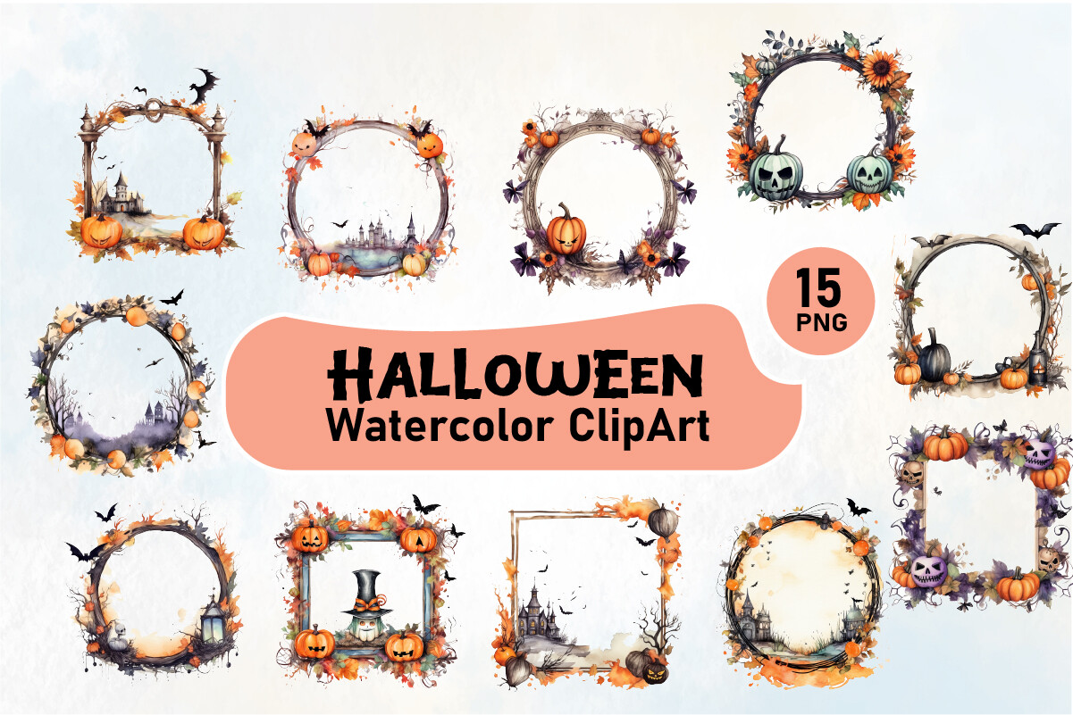 HALLOWEEN WATERCOLOR CLIPART SET Graphic by MT EXCLUSIVE · Creative Fabrica