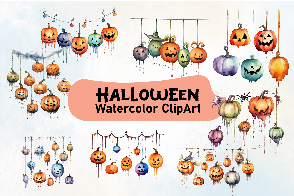 HALLOWEEN WATERCOLOR CLIPART SET Graphic by MT EXCLUSIVE · Creative Fabrica