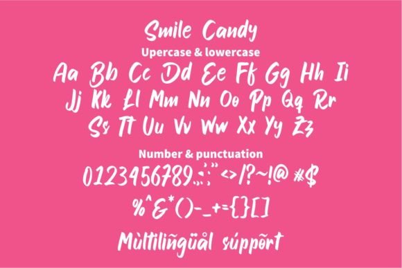 Smile Candy Font PNG with transparent background - Preview 1