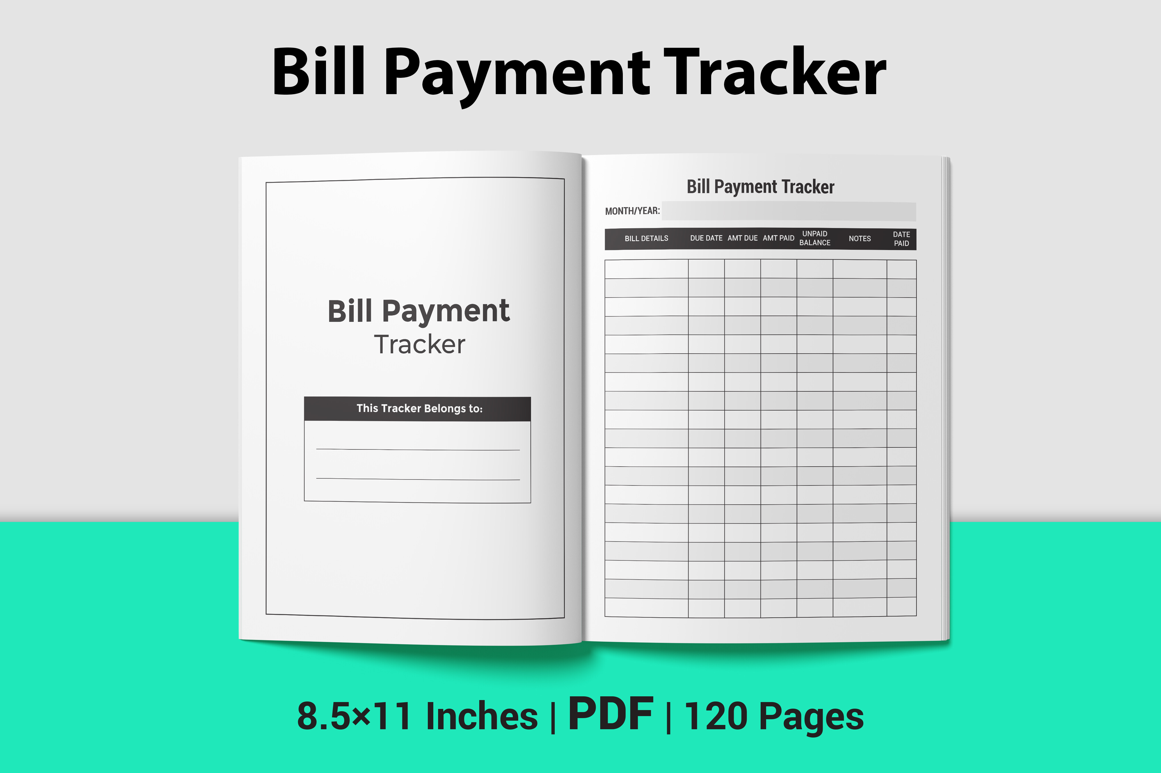 Bill Payment Tracker | KDP Interior Graphic by KDP Unique · Creative ...