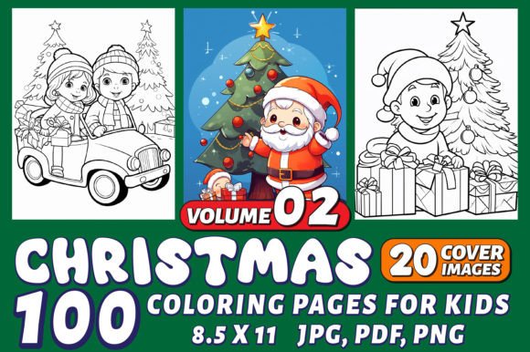 Christmas Coloring Pages for Kids Vol-02