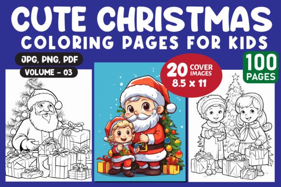 Christmas Coloring Pages for Kids Vol-03