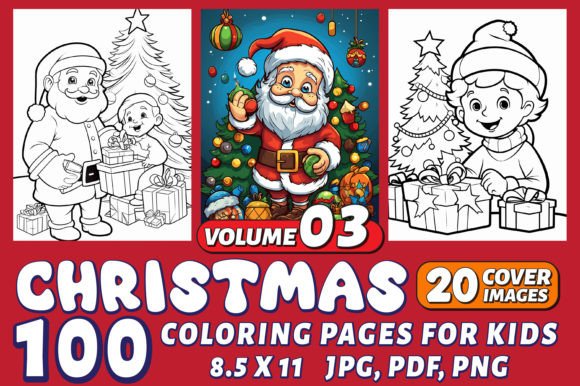 Christmas Coloring Pages for Kids Vol-03