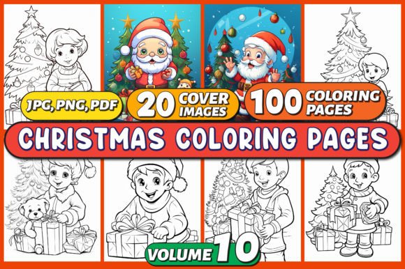 Christmas Coloring Pages for Kids Vol-10