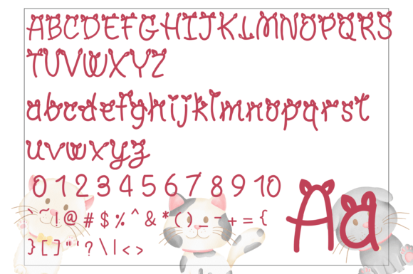 Kitten Lovely Font - Preview 1