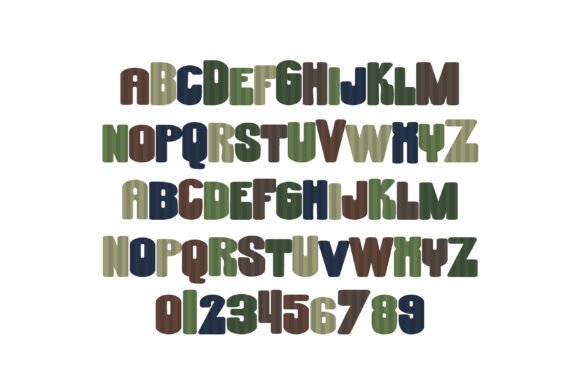 Military Striper Font PNG with transparent background - Preview 1