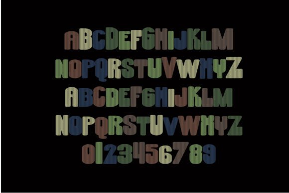 Military Striper Font PNG with transparent background - Preview 2