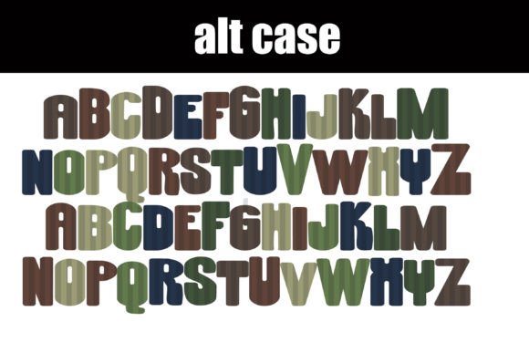 Military Striper Font PNG with transparent background - Preview 6