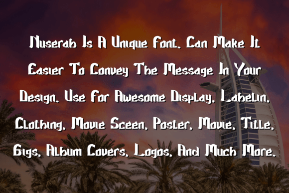 Nuserab Font PNG with transparent background - Preview 1