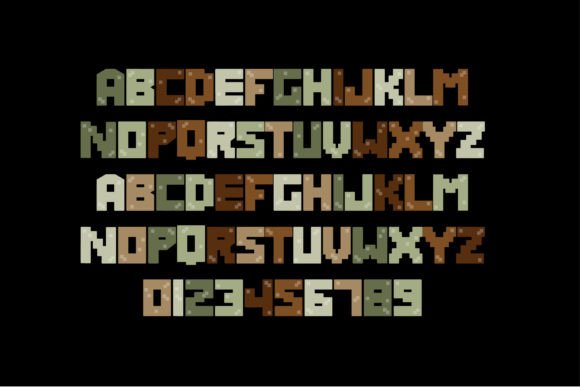 Pixelcraft Military Font PNG with transparent background - Preview 2