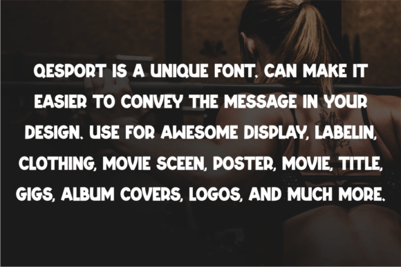 Qesport Font PNG with transparent background - Preview 1
