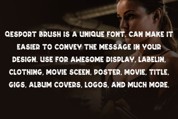Qesport Brush Font PNG with transparent background - Preview 1