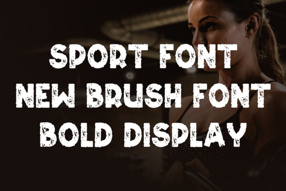 Qesport Brush Font PNG with transparent background - Preview 2
